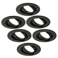 Ledvion 6x Lampy Wpuszczane w Sufit - Rio - ściemniane - 3W - 4000K - ø85mm