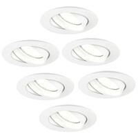 Ledvion 6x Lampy Wpuszczane w Sufit - Rio - ściemniane - 3W - 4000K - ø85mm