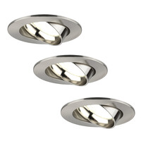 Ledvion 3x Lampy Wpuszczane w Sufit - Rio - ściemniane - 3W - 4000K - ø85mm