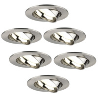 Ledvion 6x Lampy Wpuszczane w Sufit - Rio - ściemniane - 3W - 4000K - ø85mm