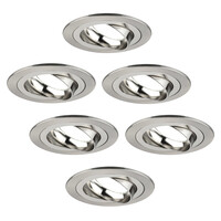 Ledvion 6x Lampy Wpuszczane w Sufit - Tokio - ściemniane - 5W - 6500K - ø92mm