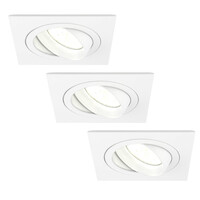 Ledvion 3x Lampy Wpuszczane w Sufit - Seville - ściemniane - 5W - 4000K - ø92mm