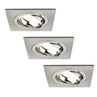 Ledvion 3x Lampy Wpuszczane w Sufit - Seville - ściemniane - 5W - 4000K - ø92mm