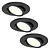 3x Lampy Wpuszczane w Sufit - ściemniane - IP65 - 7w - CCT - Czarny - ø90mm - 5 lat gwarancji - Do łazienki