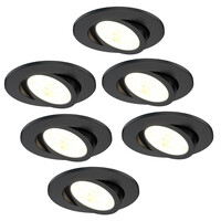 Ledvion 6x Lampy wpuszczane w sufit LED - IP65 - 7W - CCT