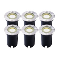 Ledvion 6x Lampy Najazdowe LED - Okrągły - Czarny - IP67 - 5W - 4000K