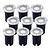 9x Zewnętrzny Lampy Najazdowe LED - Okrągły - Czarny - IP67 - 5W - 6500K - Kabel zasilający 1 metr