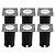 6x Zewnętrzny Lampy Najazdowe LED - Kwadratowy - Czarny - IP67 - 5W - 6500K - Kabel zasilający 1 metr