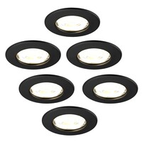 Ledvion 6x Lampy wpuszczane w sufit  - IP65 - 5W - 2700K - ø84mm