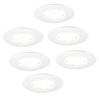 Ledvion 6x Lampy wpuszczane w sufit  - IP65 - 5W - 2700K - ø84mm