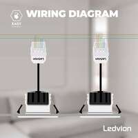 Ledvion Lampy wpuszczane w sufit LED - ściemniane - IP65 - 5W - 2700K - Stal Nierdzewna - ø84mm - 5 lat gwarancji - Do łazienki