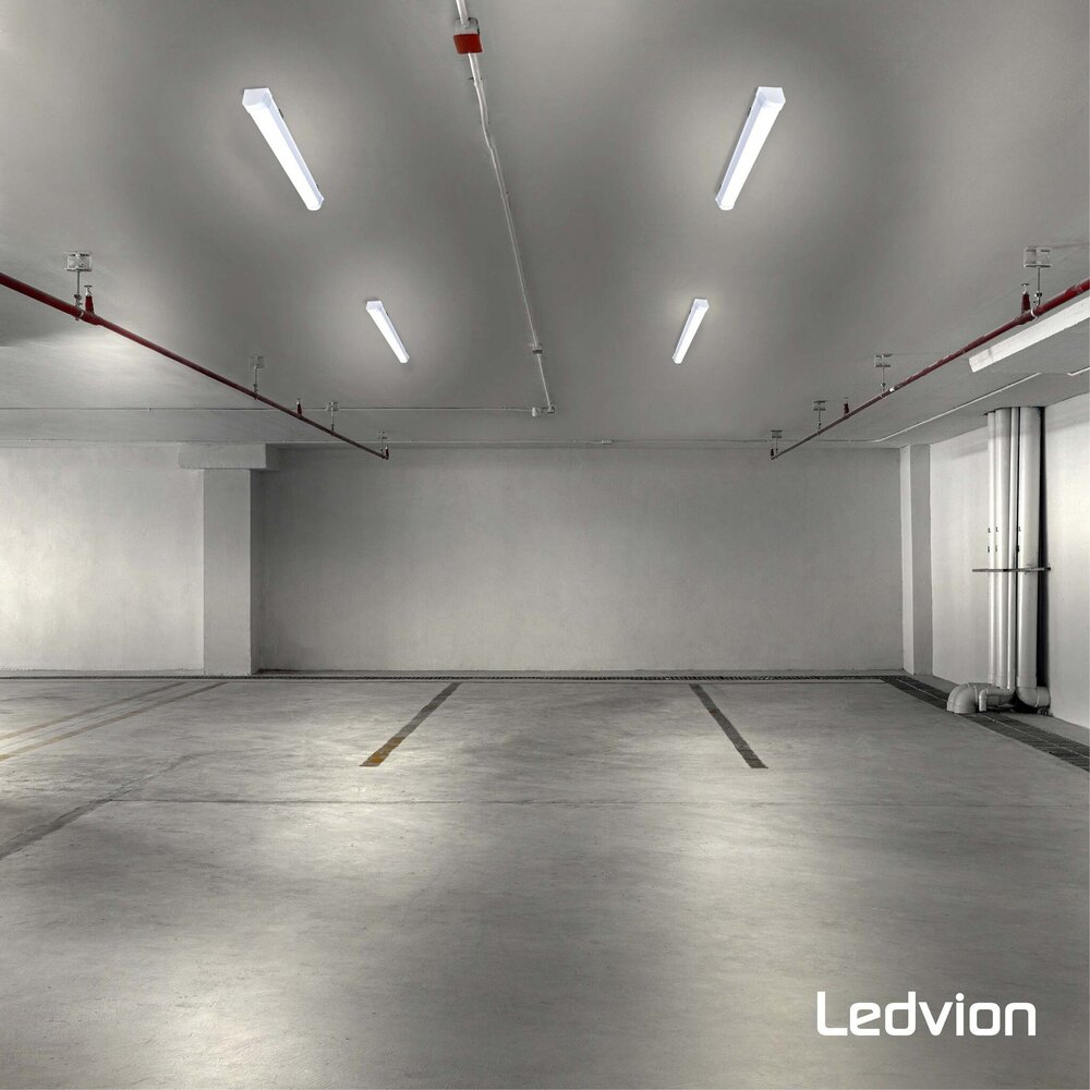 Ledvion 6x Lampa Świetlówka  60cm - Samsung LED - IP65 - 20W - 140 lm/W - 4000K - Możliwość podłączenia - 5 lat gwarancji