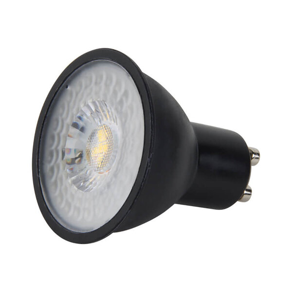 Lampyshop Ściemnialna Żarówka LED GU10 - 7W - 2700K - 560 Lumenów - Czarny