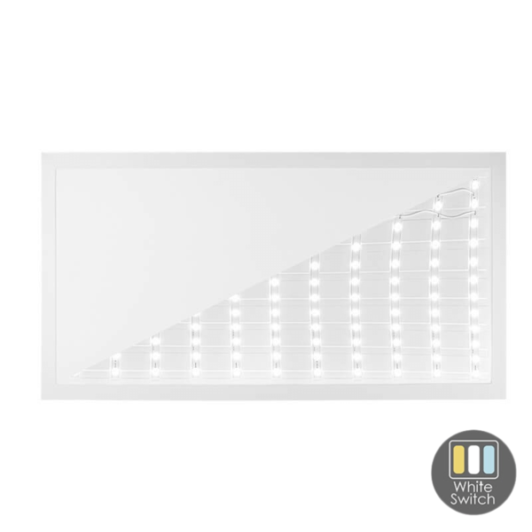 Lampyshop Panel LED 60x30 - UGR <21 - 24W - 100 Lm/W - 3000K/4000K/5000K - Przełącznik Biały - 5 lat gwarancji