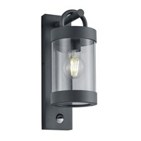 Trio Lighting Kinkiet Zewnętrzny LED z Czujnikiem Ruchu - Gniazdo E27 - IP44 - Sambesi - Antracyt