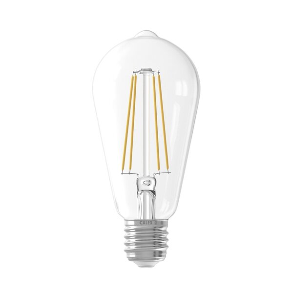 Calex  Rustykalna lampa LED Calex Ciepła - E27 - 470 lm - Przezroczysta