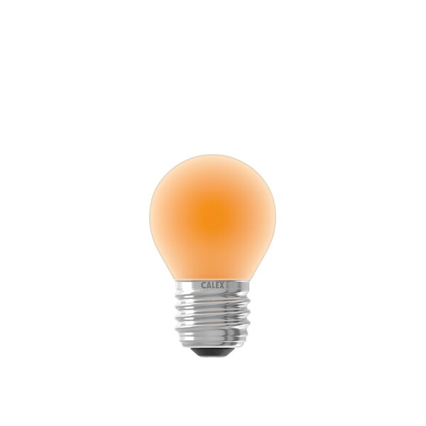 Calex Kolorowa lampa kulowa LED - Pomarańczowa - E27 - 1W - 240V