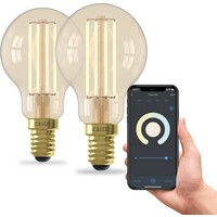 Calex 2x Żarówka LED Calex Smart - Złota - Możliwość ściemniania - E14 - 7W - 1800K-3000K