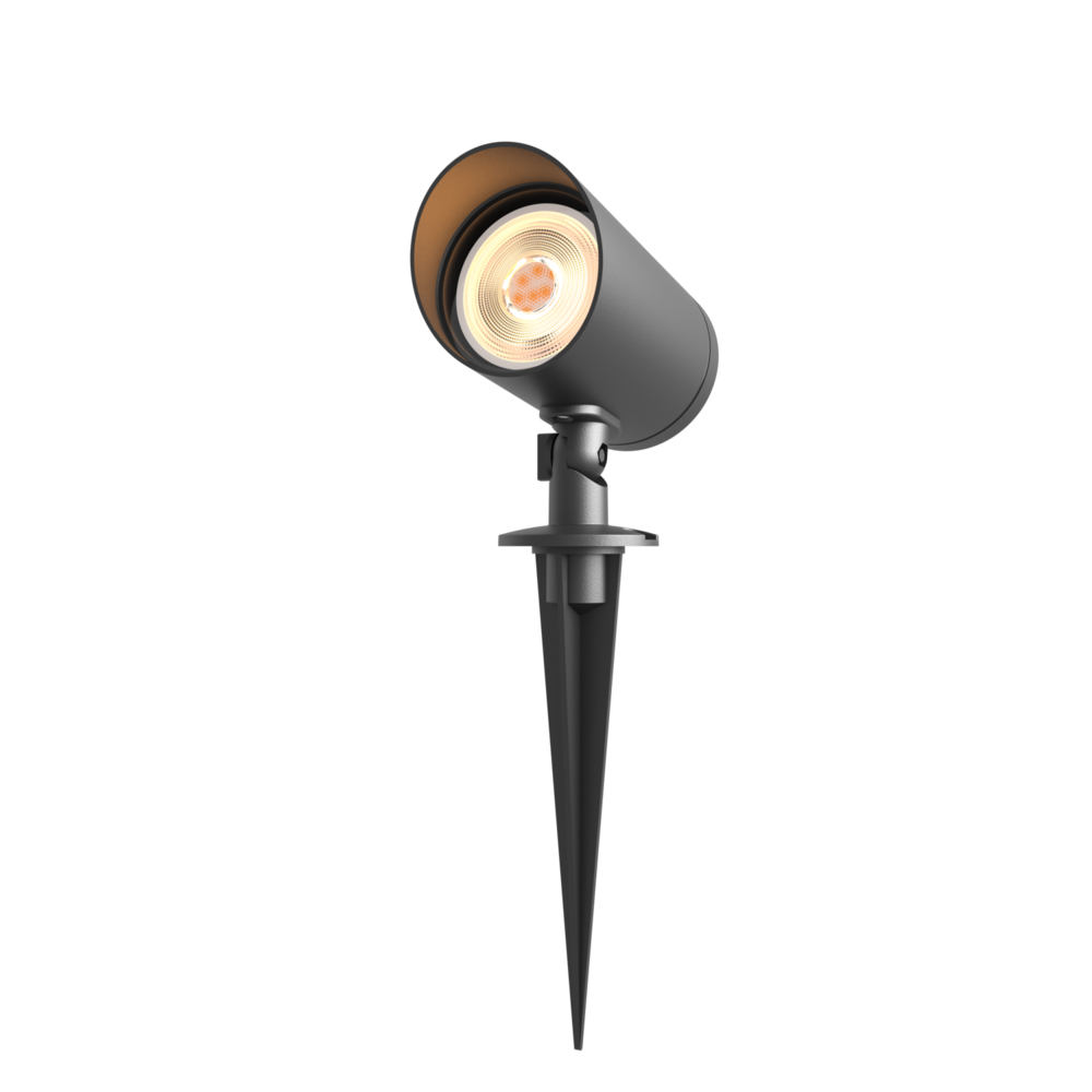 Calex Calex Reflektor Ogrodowy LED - IP65 - 2-metrowy kabel - Gniazdo GU10 - Czarny