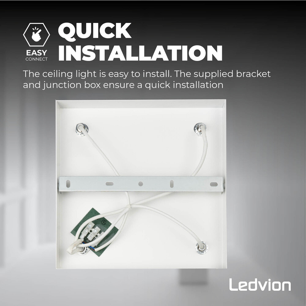 Ledvion Reflektory sufitowe LED - Biała - 4,9W - RGB+CCT - ściemniany - Kwadrat - Uchylna