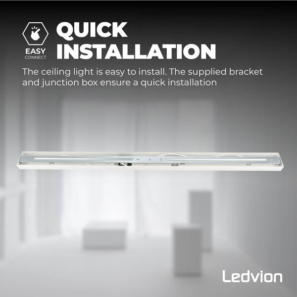 Ledvion Reflektory sufitowe LED - Biała - ściemniany - Kwadrat - Uchylna - żarówka GU10 - Natynkowa