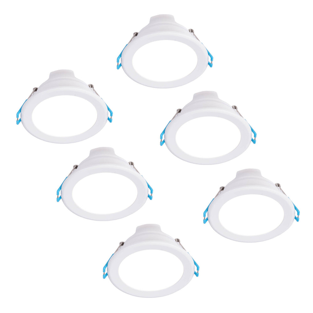 Ledvion 6x Downlight LED 5W - 4000K - 450 Lumenów - Ø70-80 mm
