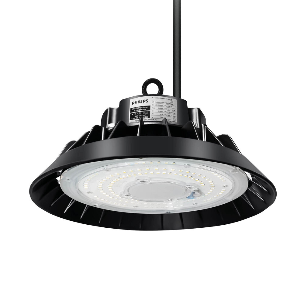 Lampyshop LED High Bay 150W - lampa przemysłowa LED - sterownik Philips - 120° - 150lm/W - 4000K - IP65 - możliwość ściemniania - 5 lat gwarancji