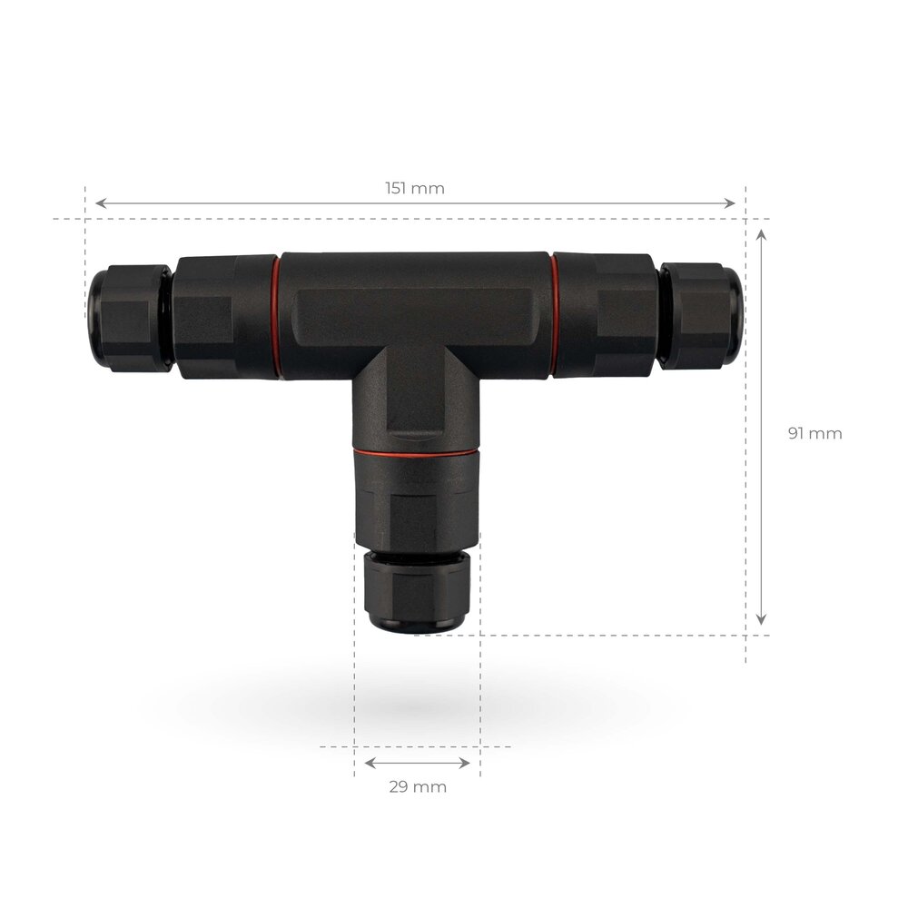 Ledvion Złączka IP68 T-kształtna Wodoszczelna 5-pinowe