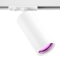 Ledvion 1m Inteligentne Oświetlenie Szynowe LED - 2x Reflektor Szynowy - 4,9W - RGB+CCT - Możliwość Przyciemniania - System Szynowy 1-fazowy - Biały