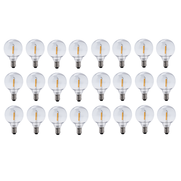 Ledvion Żarówka LED E12 Filament - 0,3W - 2700K - 39 Lumenów - Clear - 25 Pack