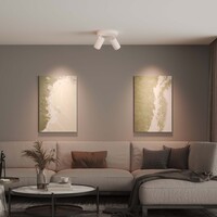 Ledvion Reflektory Sufitowe LED Białe Duo - Ściemniane - 3W - 2700K - Uchylne