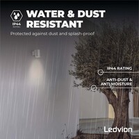 Ledvion Kinkiet Solarny Zewnętrzny Arche - 3000K - IP44 - Stal nierdzewna
