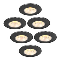 Ledvion 6x Lampy Wpuszczane w Sufit LED - IP65 - 5W - CCT - Ø75 mm
