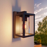 Ledvion Kinkiet Ścienny LED z Czujnikiem Zmierzchu - IP44 - Gniazdo E27 - Antracyt