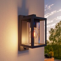 Ledvion Kinkiet Ścienny LED z Czujnikiem Ruchu - IP44 – Oprawka E27 – Antracyt