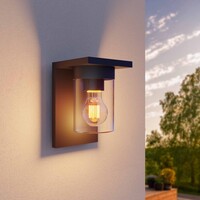 Ledvion Kinkiet Ścienny LED z Czujnikiem Zmierzchu - IP44 - Oprawka E27 - Czarny