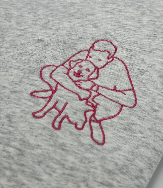 Sweater met lijntekening (18 kleuren beschikbaar)