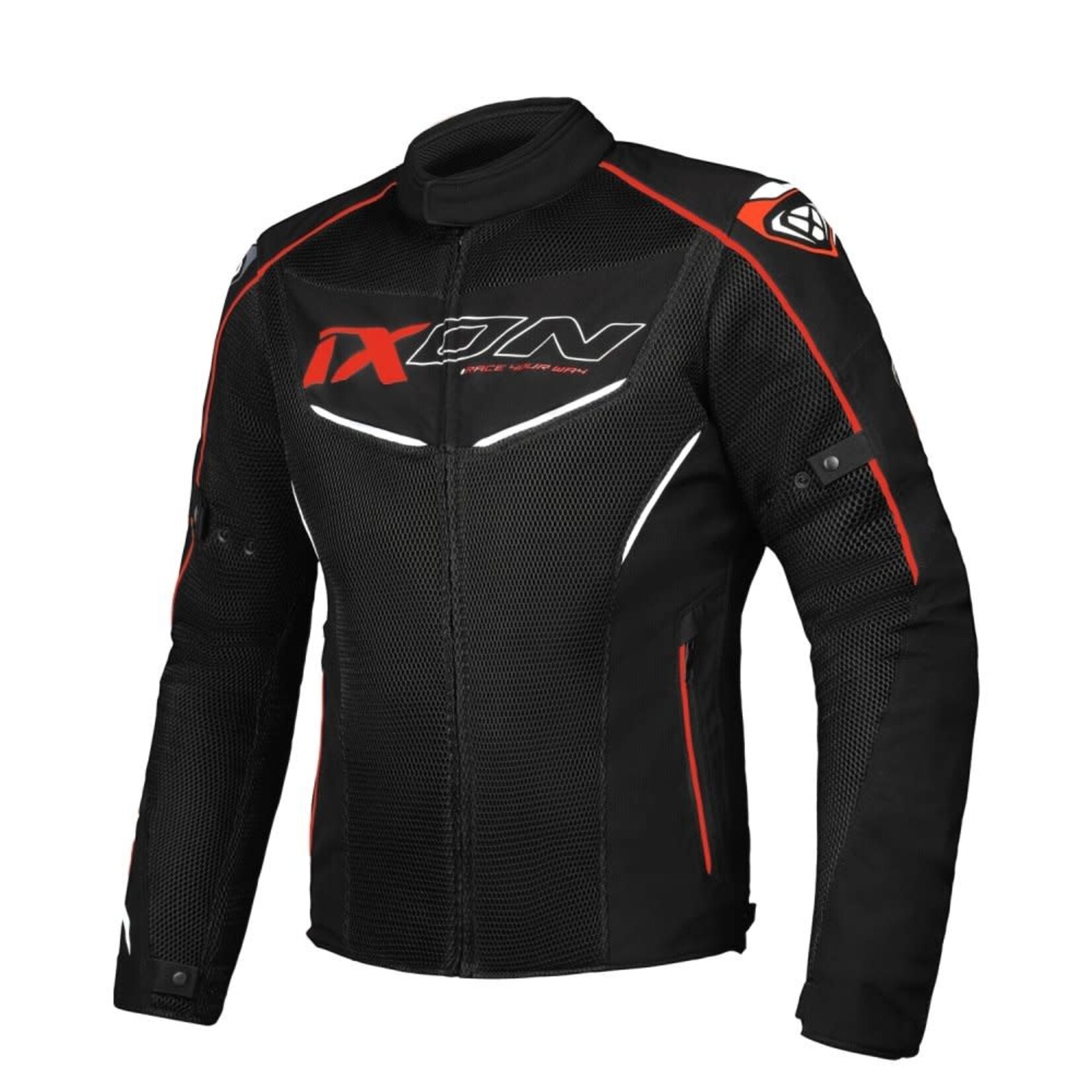 Ixon Ixon jacket textile flicker black/white/red