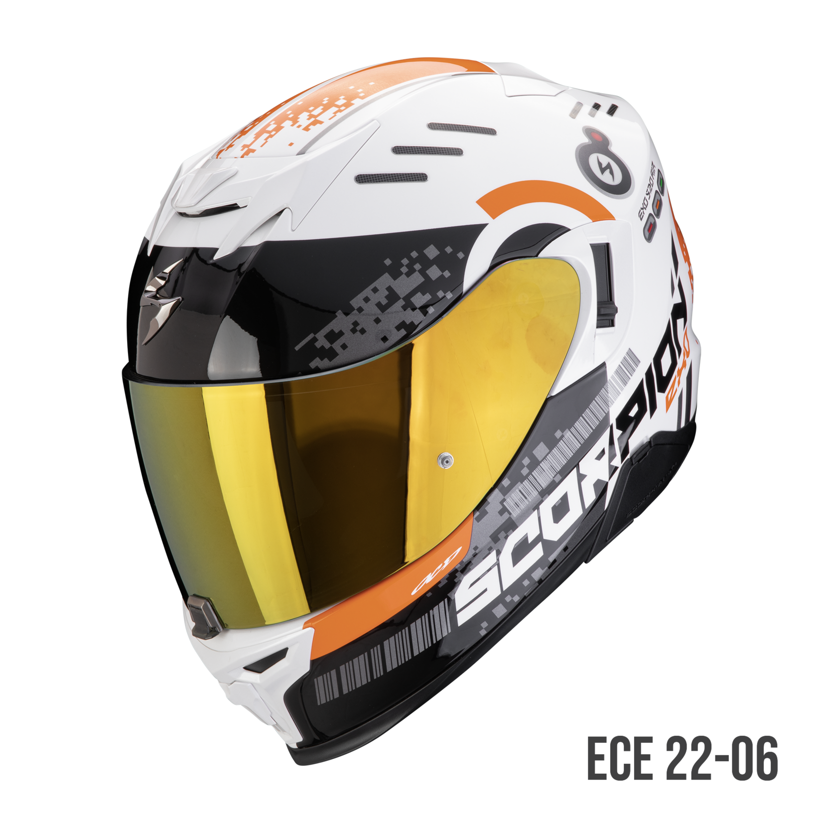 Scorpion Scorpion EXO-520 EVO AIR TITAN white/orange