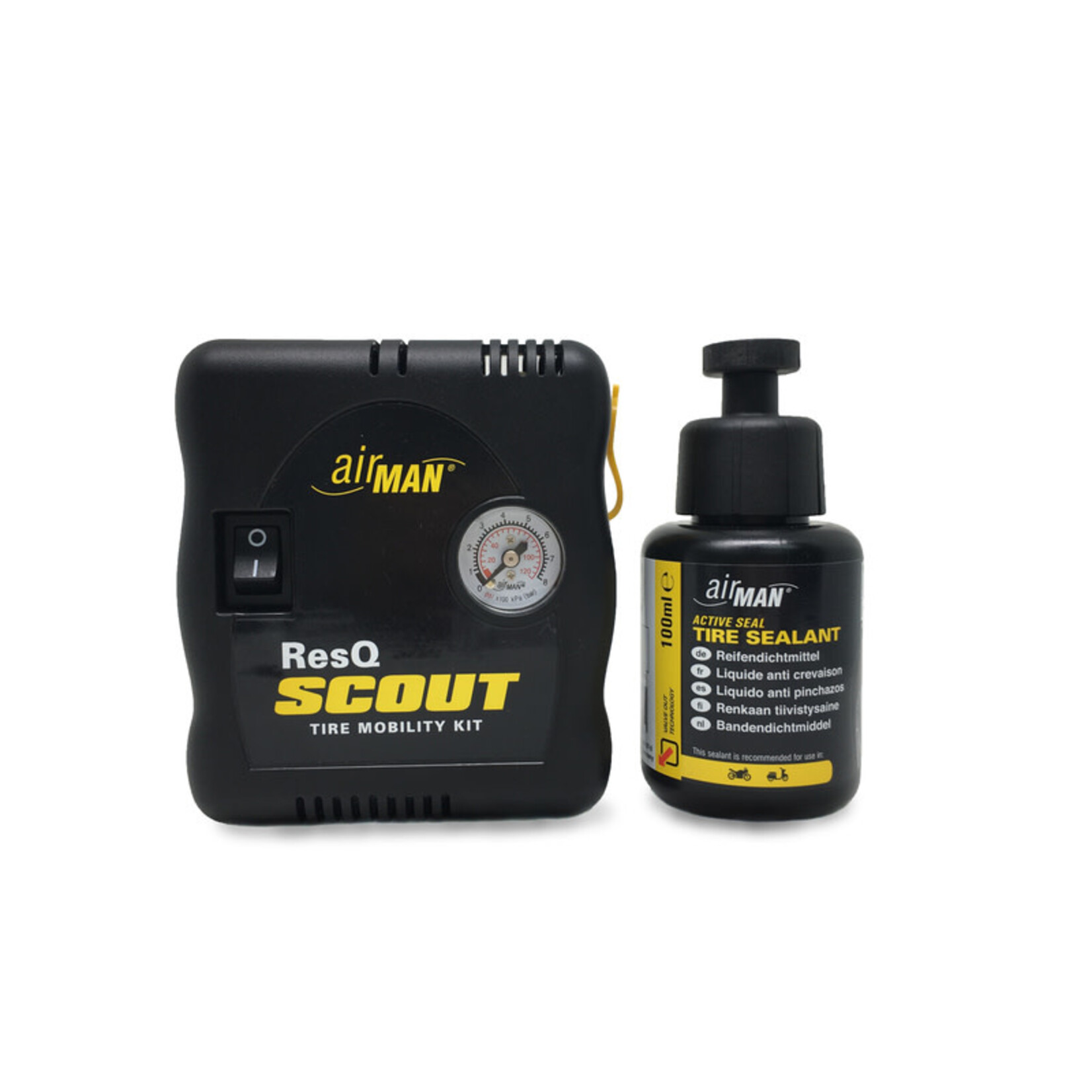 Air-Man AirMan EasyRider Mini-compressor + Tire Sealant Bottle Kit