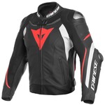Dainese Dainese jacket leather super speed 3 black/white/fluo red 52