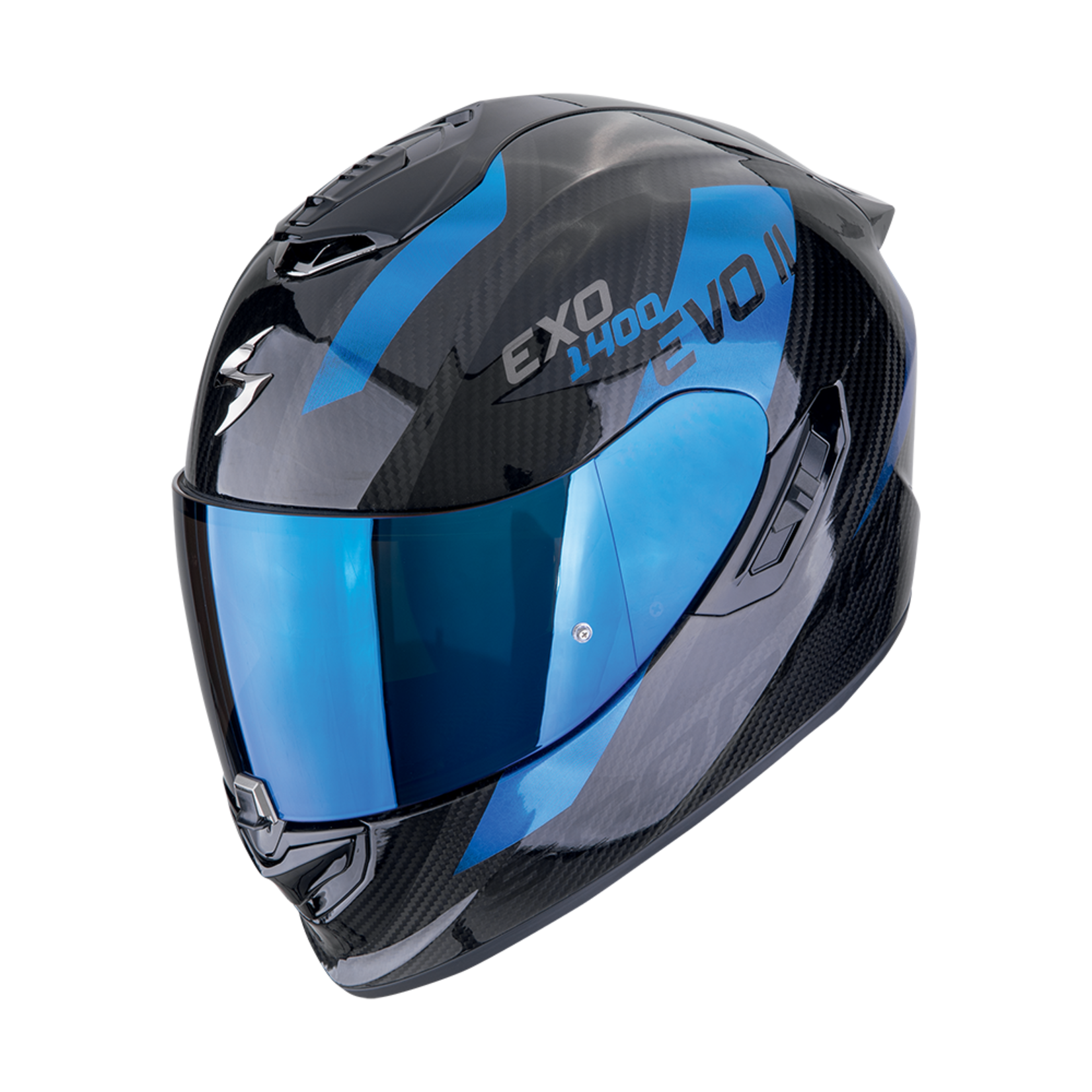 Scorpion Scorpion helmet EXO-1400 EVO II CARBON AIR PLATTED black/blue