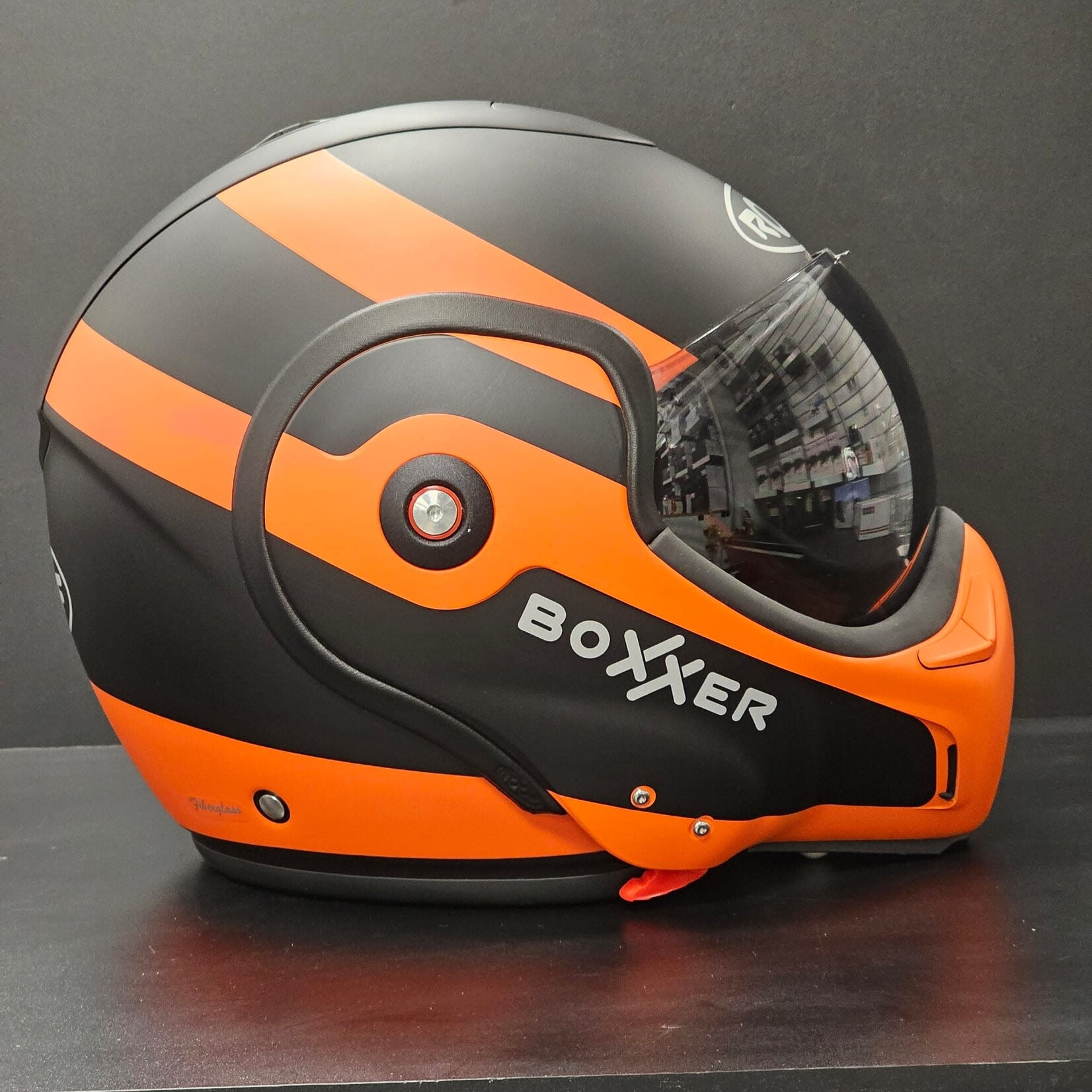Roof Roof helmet RO9 new boxxer fuzo matt black/orange 57/SM