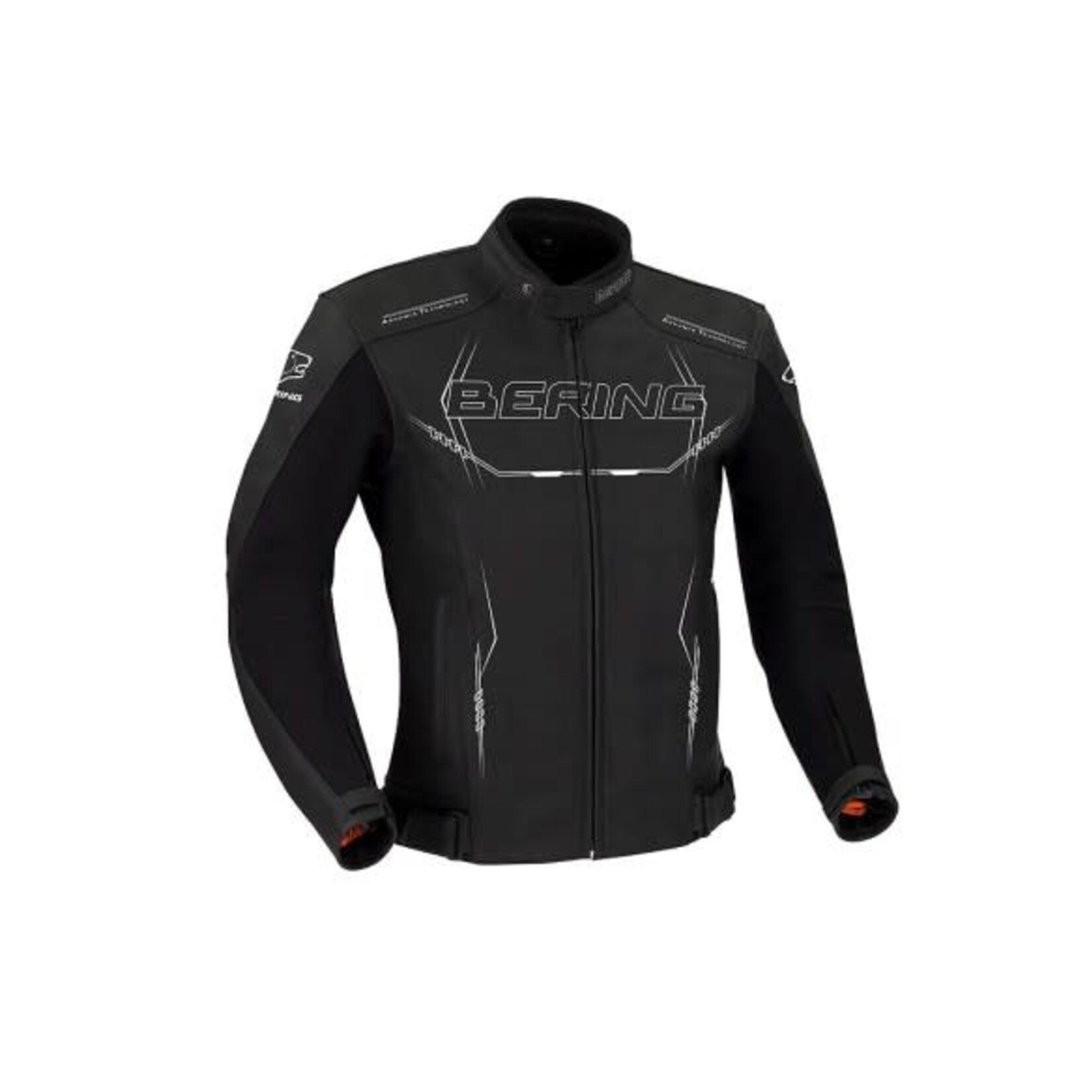 Bering Bering jacket leather forcio black/white L