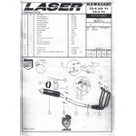 Laser Laser exhaust Kawasaki ZZR400/600 93-96 complete syst 4-2-1 carb racing