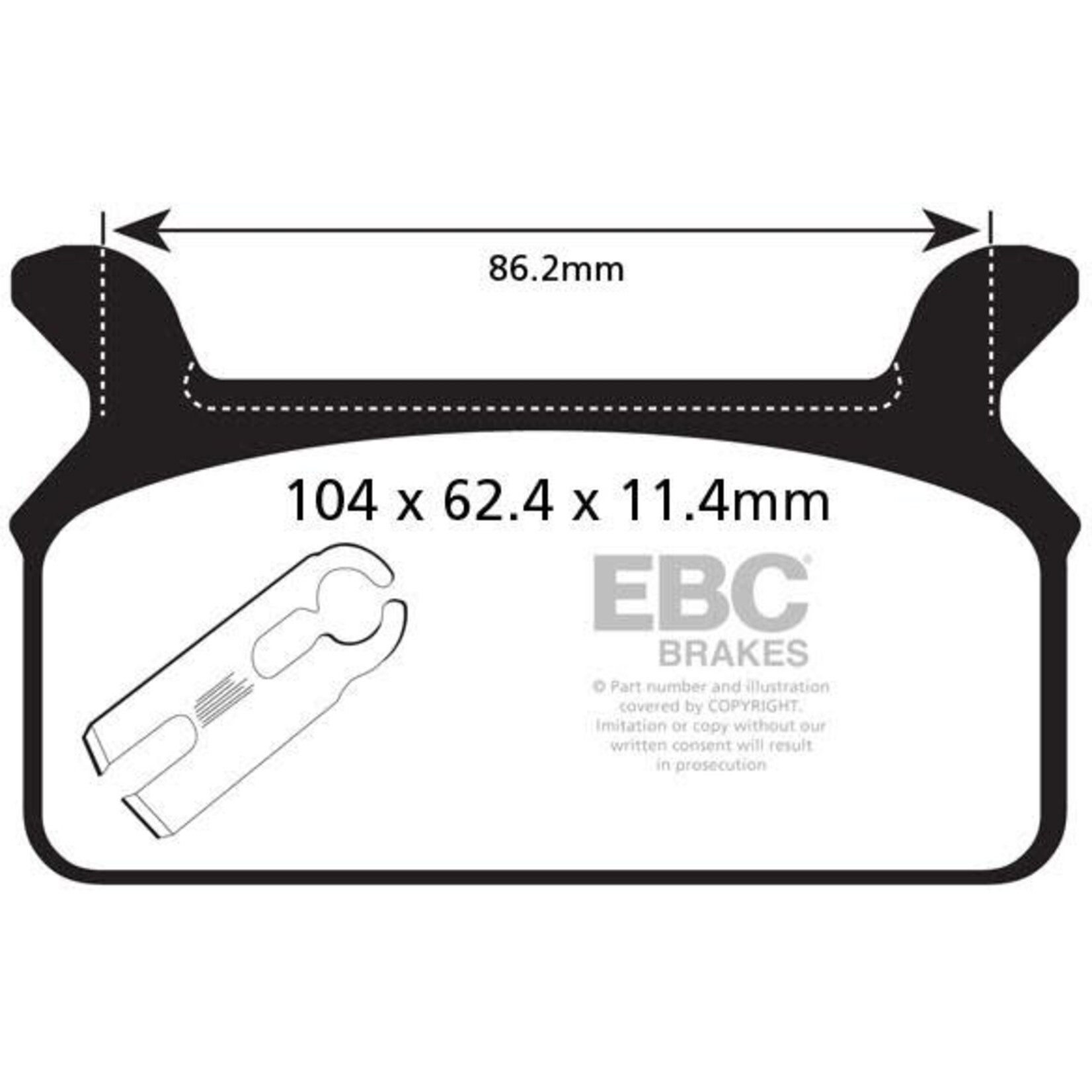 EBC EBC brake pad FA201 KEVLAR [MR169]