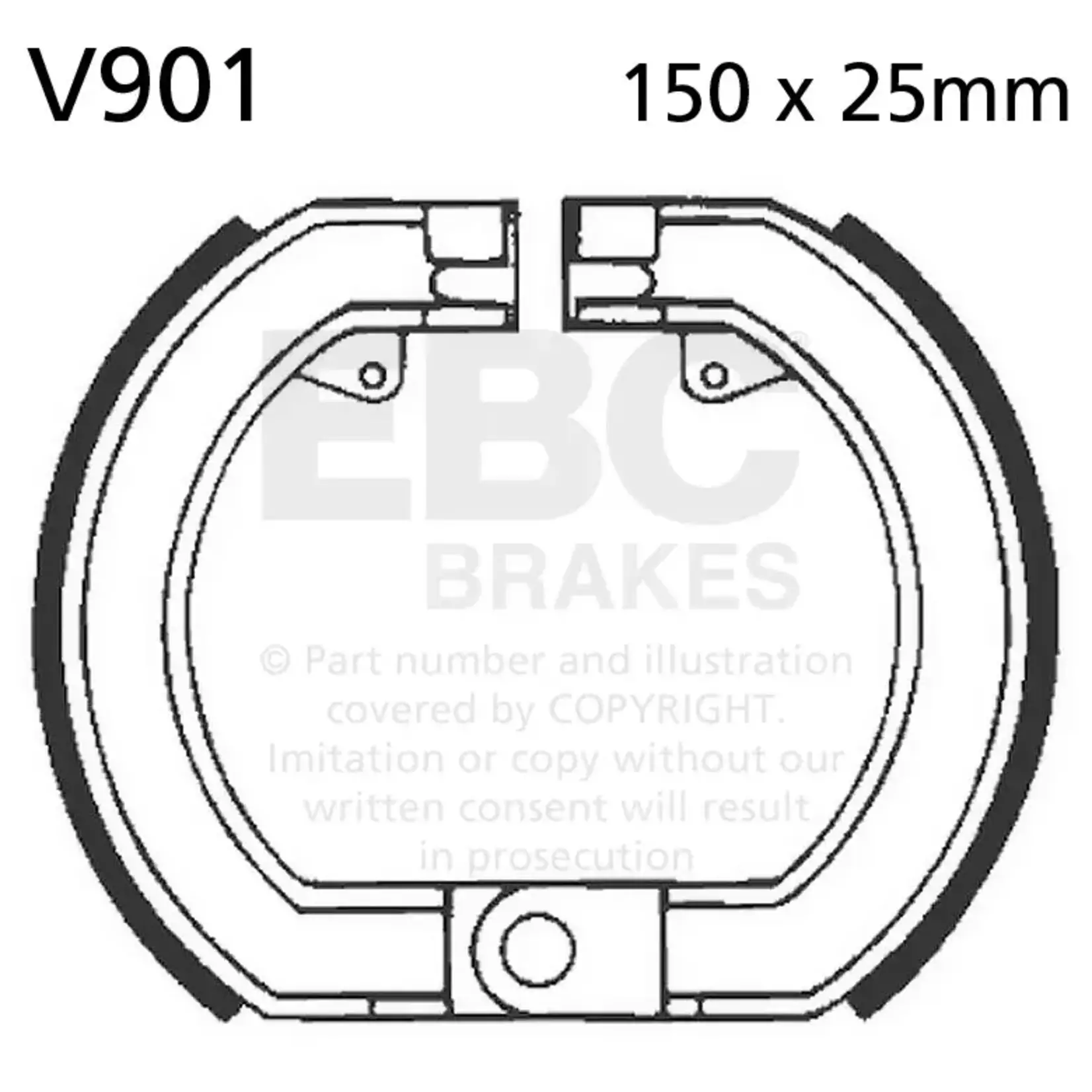 EBC EBC brake shoe set V901