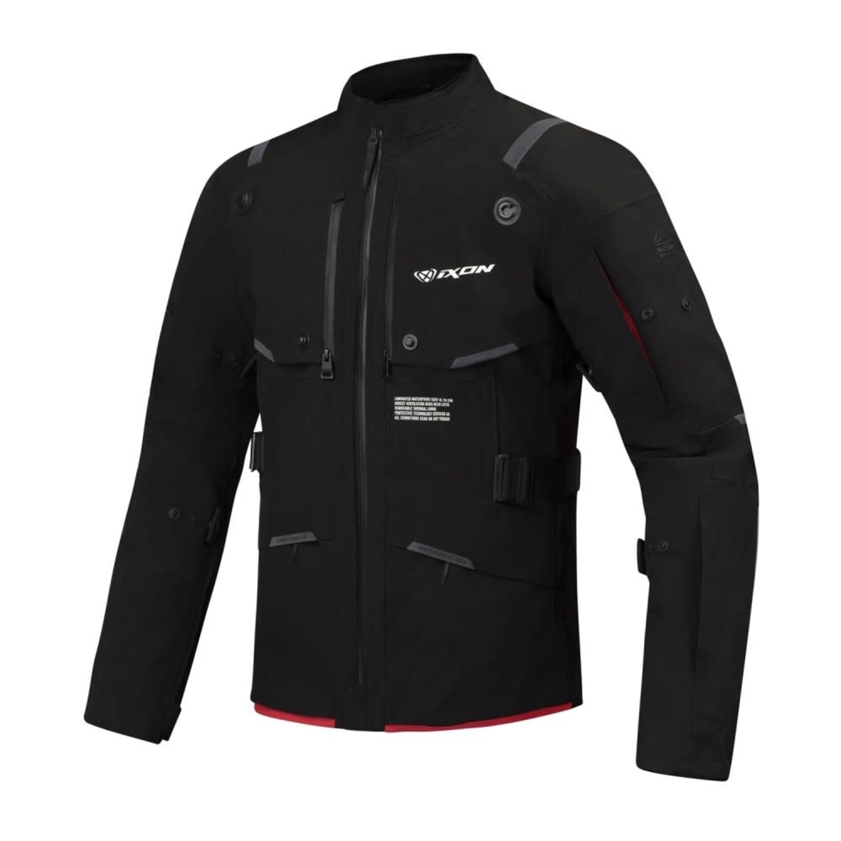 Ixon Ixon jacket textile m-skeid black/bright red