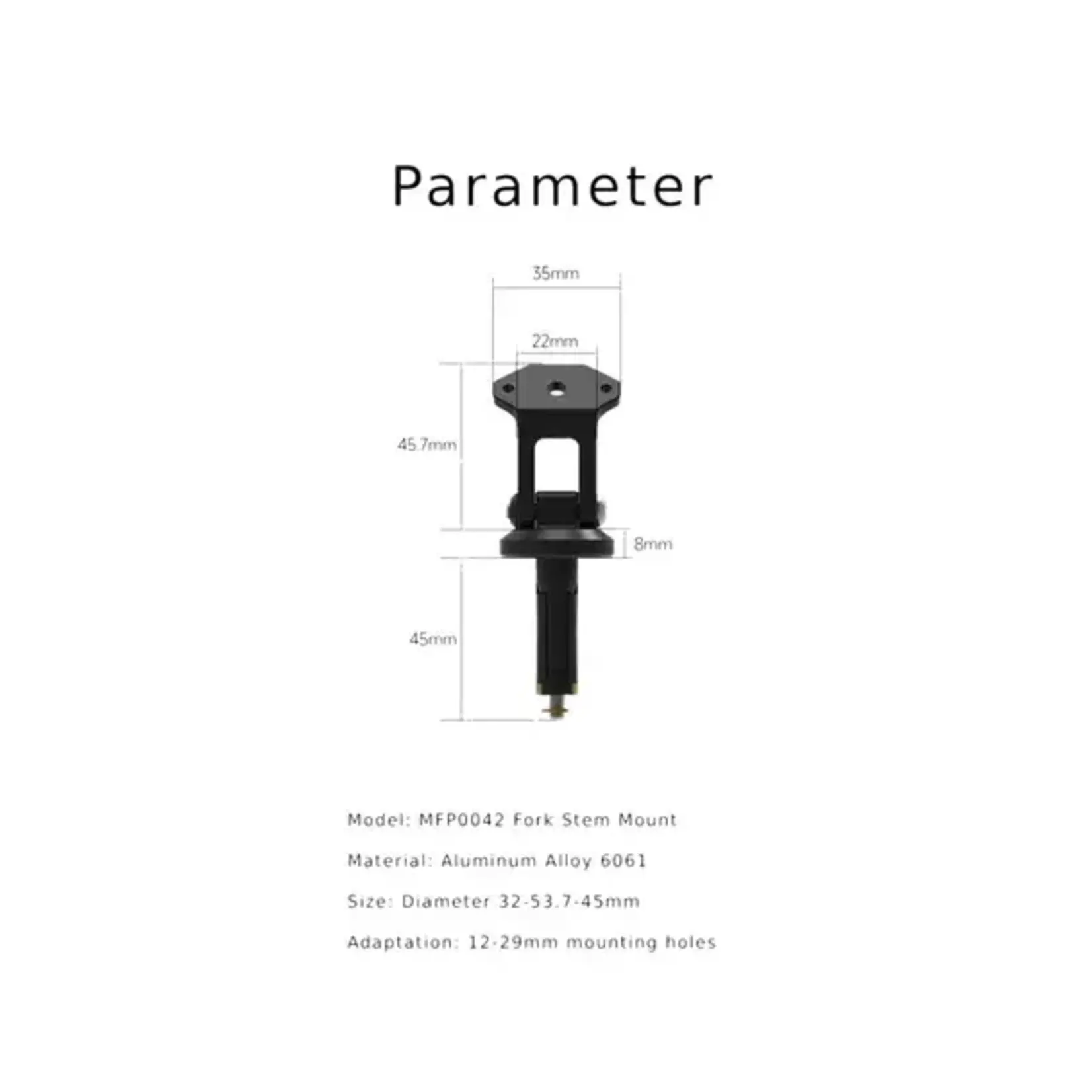 Chigee Chigee Technology Mounting bracket fork stem 12-32mm MFP0042