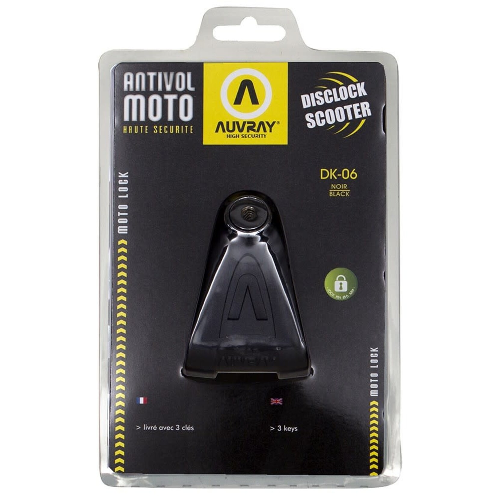 Auvray Auvray disc lock alarm b-lock 06 dia 6mm yellow